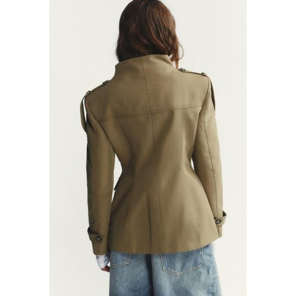 ZARA JACKET WITH SHOULDER TABS AND POCKETS - Picture 7 of 10